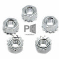 M3 M4 M5 M6 M8 M10 Metric Thread Galvanized Steel Hexagon Hex Toothed Serrated Washer Gasket Lock Nut K Type Nut