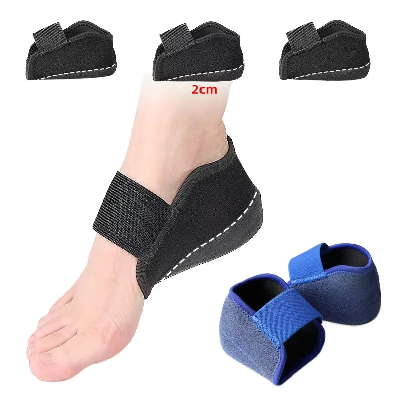 123cm Silicone Velcro Heel Cover Non-Slip Half-Size Pad Shock-Absorbing Pressure-Relieving Increased Height Insoles