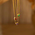 Twelve Birthday Stone Necklace Ins Hot Selling 12 Birthday Stone Love Pendant Necklace Month Stone