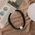 TongLing European Multi Layered Ropes Short Necklace Simple Circular Charm Necklace for Daily Life