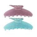 Jinhe Shiny Rhinestones Butterfly Wings Hair Clip Glitter Acrylic Material Large Hair Claw Women Clip Claw Hair Ponytail