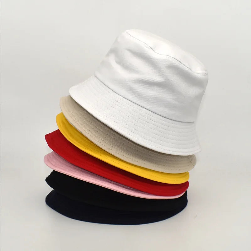 Men and Women's Cotton Bucket Hat Plain Fisherman Style for Fishing Skiing Parties Casual Travel Cycling Daily Use MegaBDM