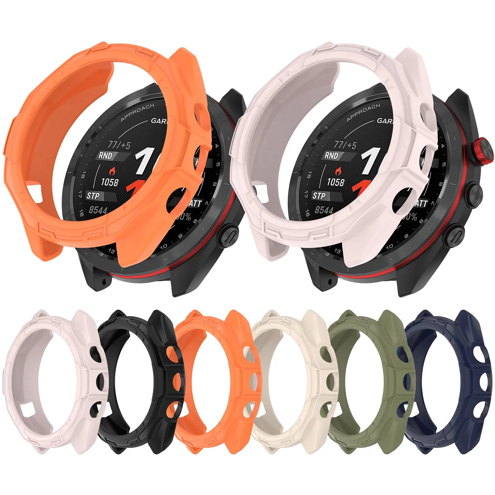 IVANHOE Case for Garmin Approach S70 42mm 47mm Case Shockproof Anti-Scratch Bumper Shell Slim Soft TPU Bezel Protective Case