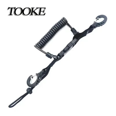 Wholesale Customized Soft TPU Safety Wrist Diving Lanyard Underwater Scuba Spring Coil Diving Equipment