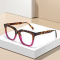 FEROCE Unisex Square Solid Acetate Optical Frames Luxury Handmade Prescription Thick Eyeglasses for Any Face