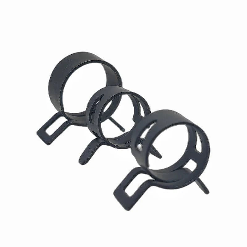 OEM Manufacturer Customized Stainless Steel 65Mn Stamping Parts Hose Clamp Adjustable Steel Band Spring Hose Clip for Tube Parts