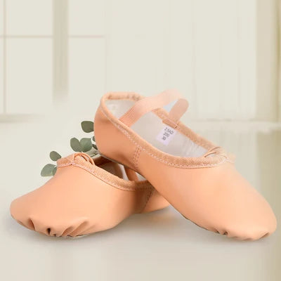 Cheap Girls Soft Sole PU Leather Ballet Pink Ballet Shoes Dance Slippers for Four Seasons