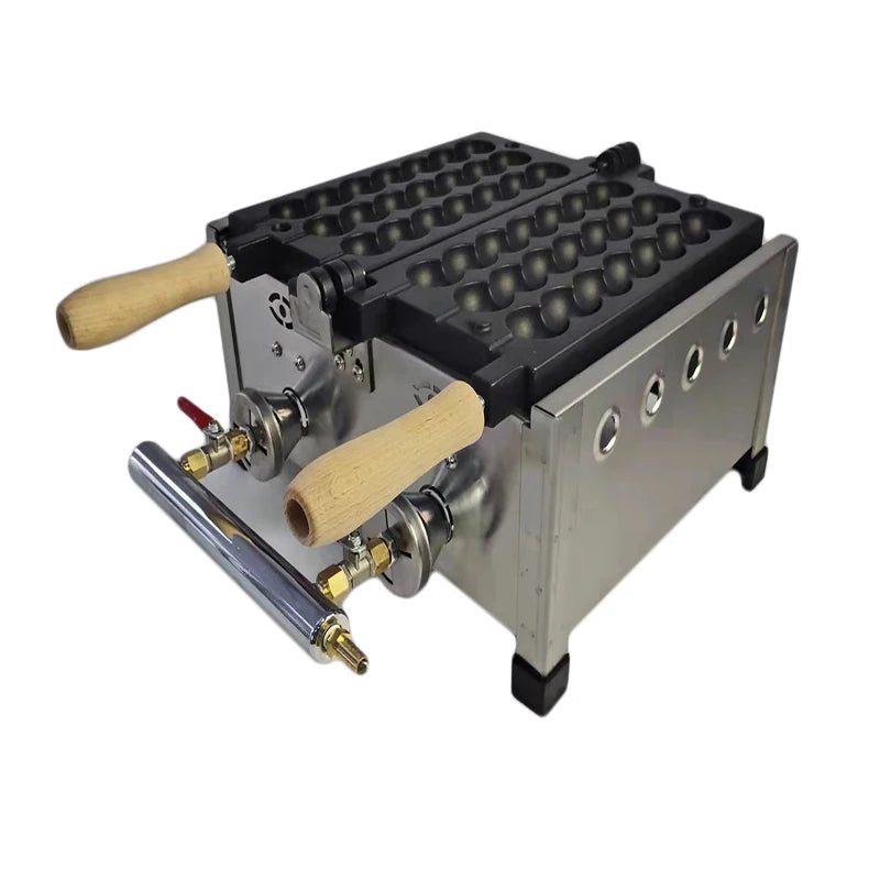 LPG Gas/Electricity Non Stick Commercial Waffle Ball Stick Maker 3pcs Takoyaki Octopus Balls Machine Skewer String Waffle Grill