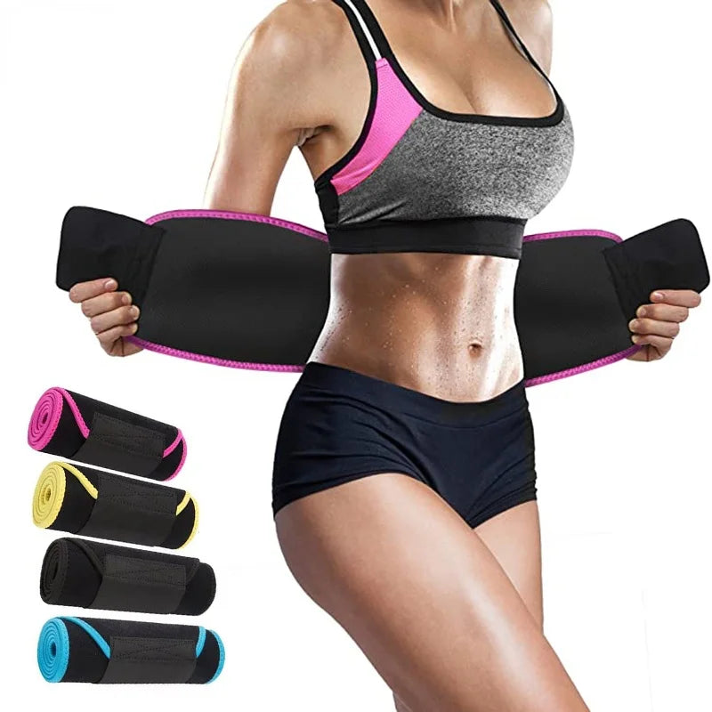 Fitness Slimming Tummy Stomach Belt Sauna Weight Loss Waist Girdle Trimmer SweatBands Belt for Women Men Suana Waistband