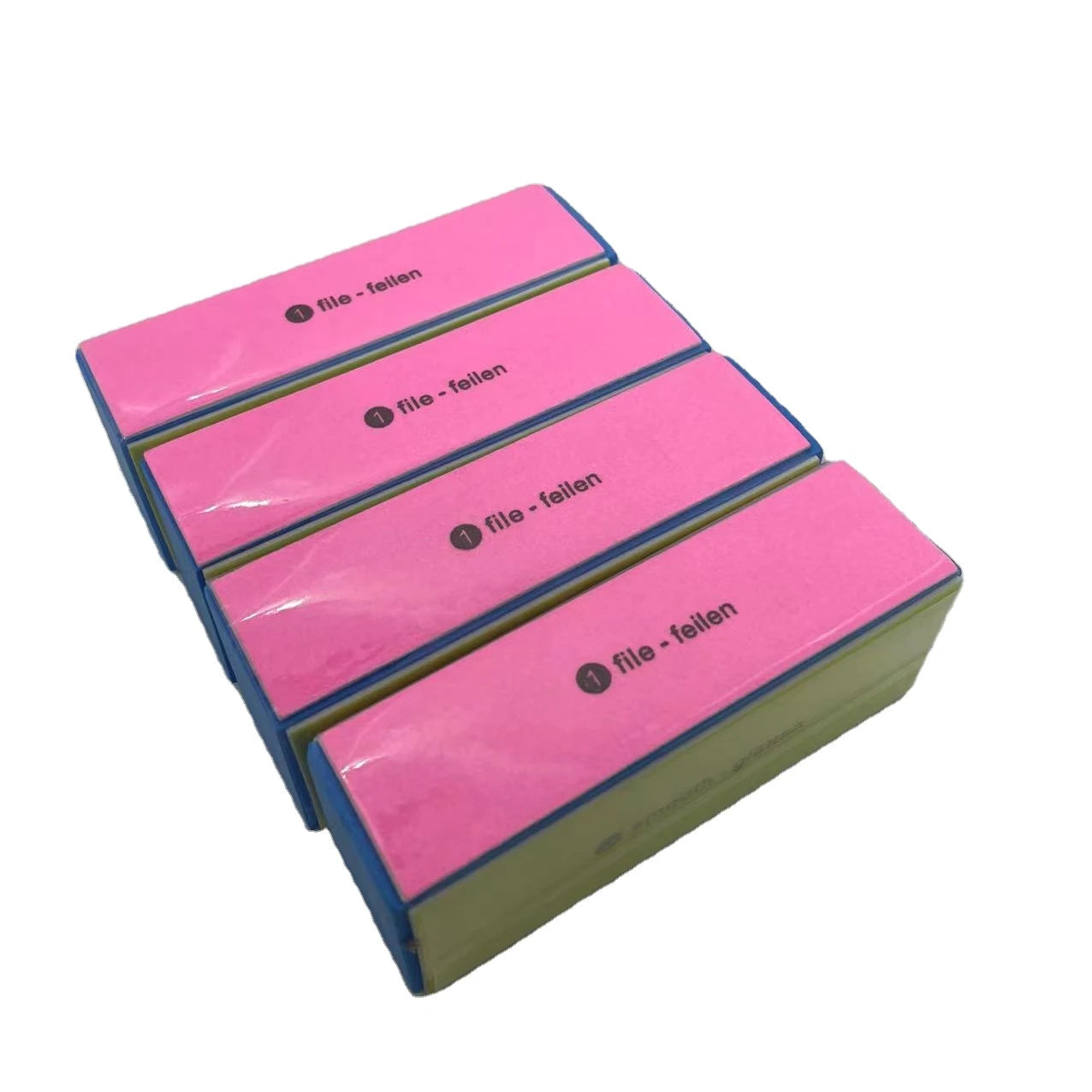 Hot Selling Personalized Eco Friendly Eva Material Nail Buffer Block Customized Logo 4 Colors Model NB-0002