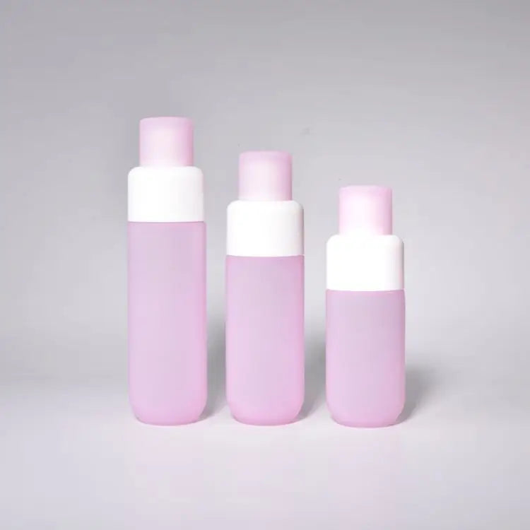 Luxury 150ml Round PET Cosmetic Bottle with Lotion Pump Custom PET Packaging for Facial Cleanser Skin Care and Shampoo