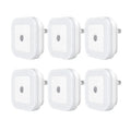 Hot Sale 6 Pcs Plug-in Smart Small LED Lamp Room Square ABS Dusk to Dawn Sensor Night Light