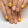 Elegant Custom Flower Ballerina Nail Tips ABS Material Stick-On Manicure Nails for Fingers