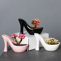 Cross Border Gardening White Ceramic Fleshy Flowerpot Creative American Style Balcony Plant Decoration
