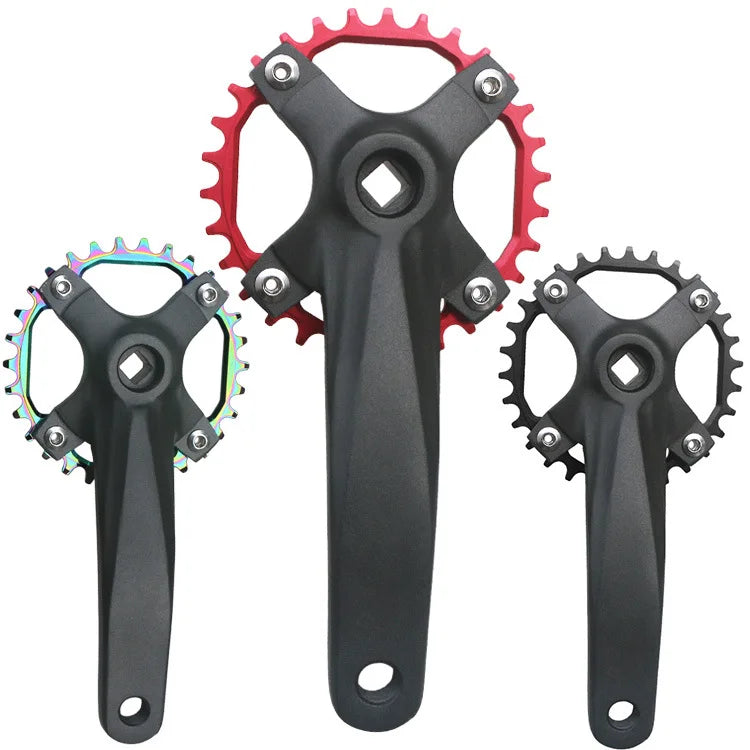 Riding Accessories Colourful Mountain Bike Crank Chain Wheel Road Bike 104BCD Chain Wheel 152mm Bicycle Non-integrated Bicycle 30T Chain Wheel