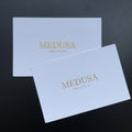 Luxury Custom Hot Stamping Shiny logo  White Cardboard Custom Thank You Card for Business Gold Edge Design Printing logo
