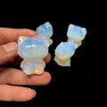 Wholesale Crystal Kitty Cat Carving Opalite Quartz Hello Kitty Cat for Healing Decoration