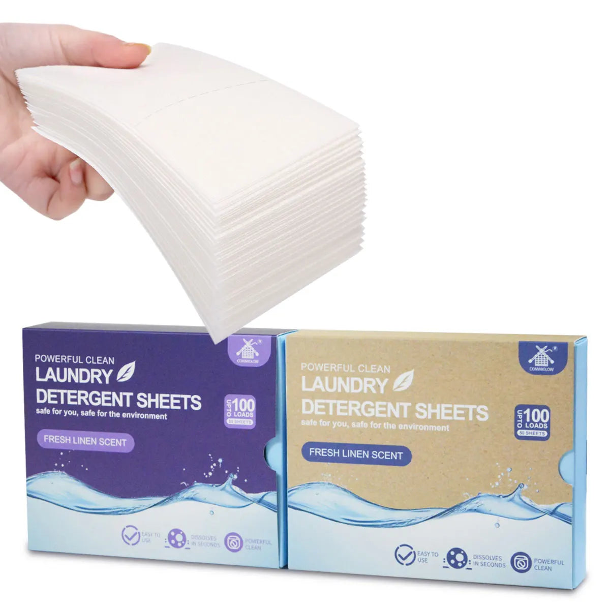 Customized Your Logo Factory Price Disposable Biodegradable Eco-Friendly Super Concentrated Laundry Detergent Sheets & Strips