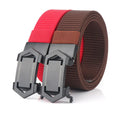 Luxury Men's Tactical Waist Belt 3.5cm Nylon Webbing with Custom Automatic Buckle Adjustable Canvas Fabric Sport Style