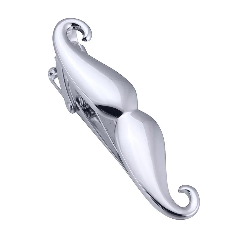 Wholesale Mustache Design Novelty Tie Clip Custom Men Suit Shirt Fashion Accessory Tie Pin Wedding Tuxedo Trendy Jewelry Tie Bar
