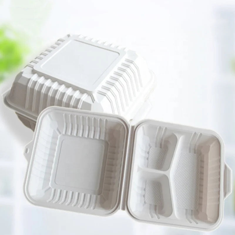 DECHEN Biodegradable Corn Starch Disposable Bento Lunch Box Food Containers