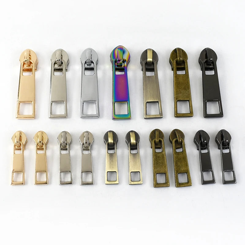 Meetee ZT139 5# DIY Luggage Hardware Accessories Custom Size Alloy Zipper Sliders Auto Lock Feature Plating Technique Shoes Bags