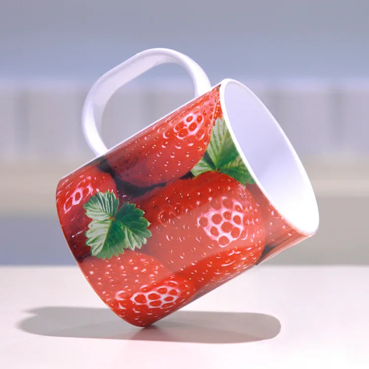 11 OZ Sublimation Coated Plastic Mug Customized Picture Round Handle Mug for Promotion Gift