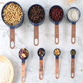 2026 New Home Kitchen Custom 8 Piece Set Rose Gold Powder Copper Measuring Cups and Spoons