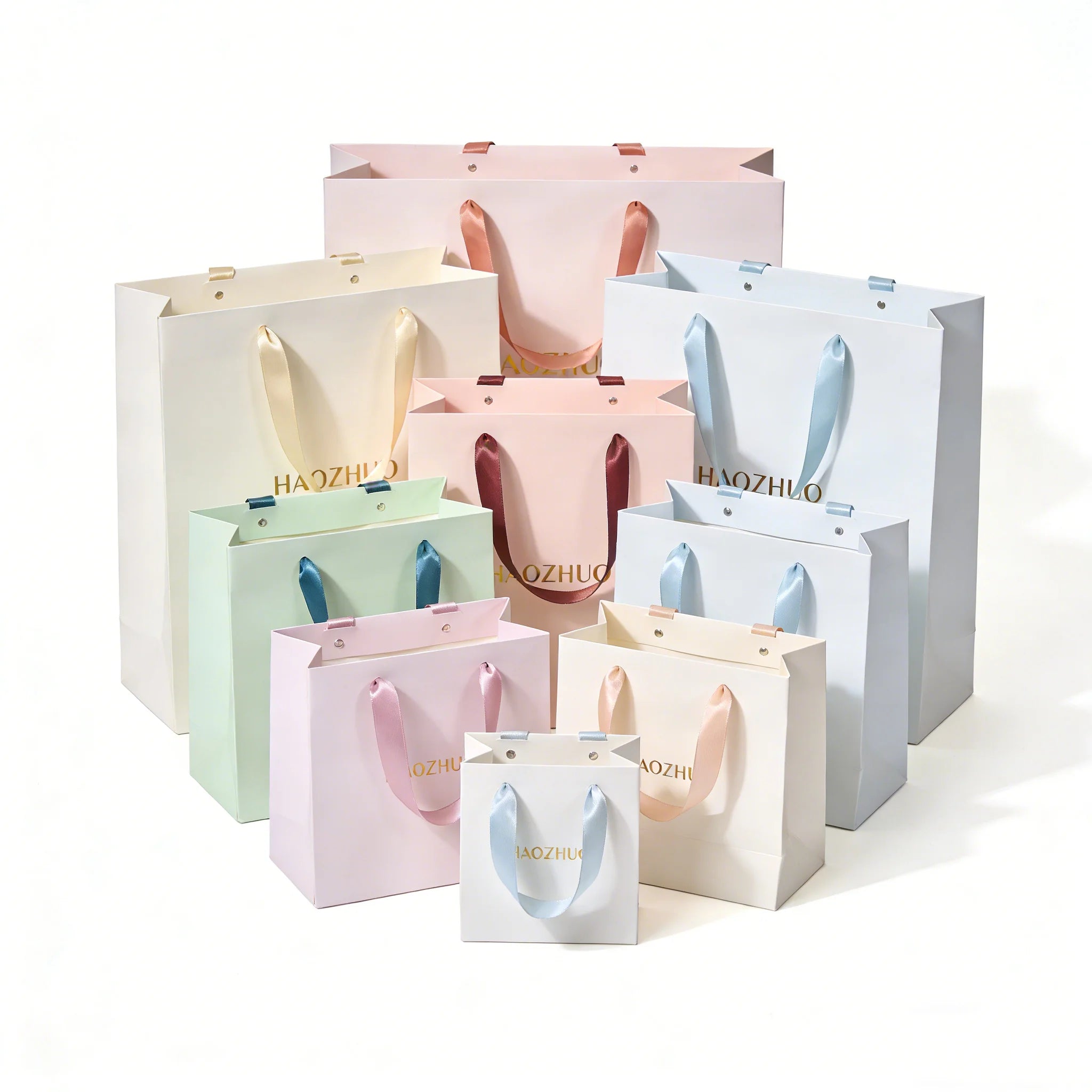 Gift Bag for Crafts and Candles Custom Paper with Lamination and Embossing Durable and Elegant