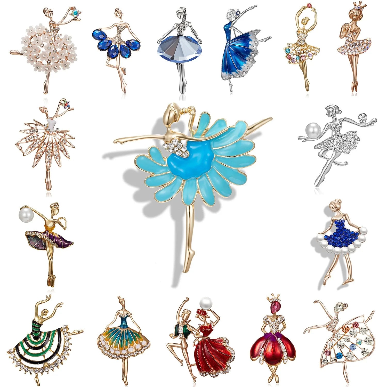 Fashion Jewelry Brooch Pin Women's Elegant Cute Luxury Brooches Girl's Party Shinny Rhinestone Pins
