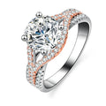 2Carat Moissanite Wedding Rings Bridal Anniversary Rings for Women 925 Sterling Silver Engagement Ring