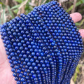 Wholesale A++ Natural Undyed Lapis Lazuli 4mm/5mm/6mm Loose Gemstone Crystal and Stone Beads for Jewelry Making DIY Handmade