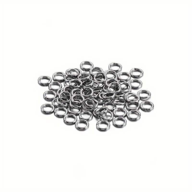 Stainless Steel Open Single Loops Jump Rings Split Rings Connectors for Diy Jewelry Making Accessories Wholesale