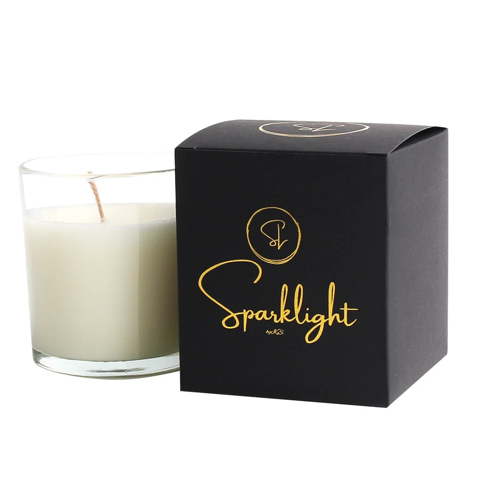 Custom Luxury Gift Candle Packaging Box Small Square Folding Paper Black Candle Box