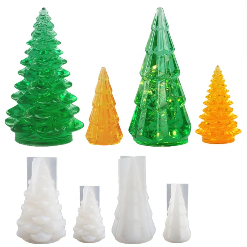 3D Christmas Tree Resin Craft Mold Silicone Candle Soap Mold