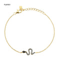 FUAMAY Fashion Cute Animal Jewelry Bracelets Snake Charms Bracelet Snake Chain 925