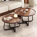 Hot Selling Stable Metal Frame Round Coffee Table Indoor Expandable Composite Board Sofa Side Table