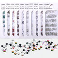 Priavete Label Custom 1440pcs Per Bag Crystal Nails Charm 3D Flat Nail Art Decoration Rhinestone