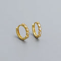 Chic Elegant Party Jewelry Gold 925 Sterling Silver Hoop Earrings Olive Zircon Classic Wedding Accessory for Women Wholesale