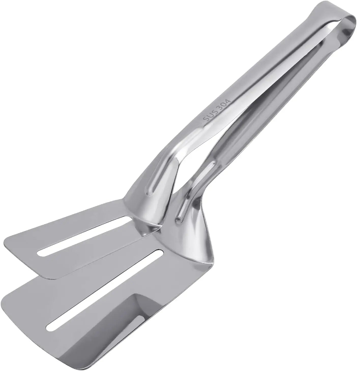 Multifunctional Double Sided Food Flipping Beefsteak Bread BBQ Meats Spatula Tongs Clip 304 Stainless Steel Steak Clamps