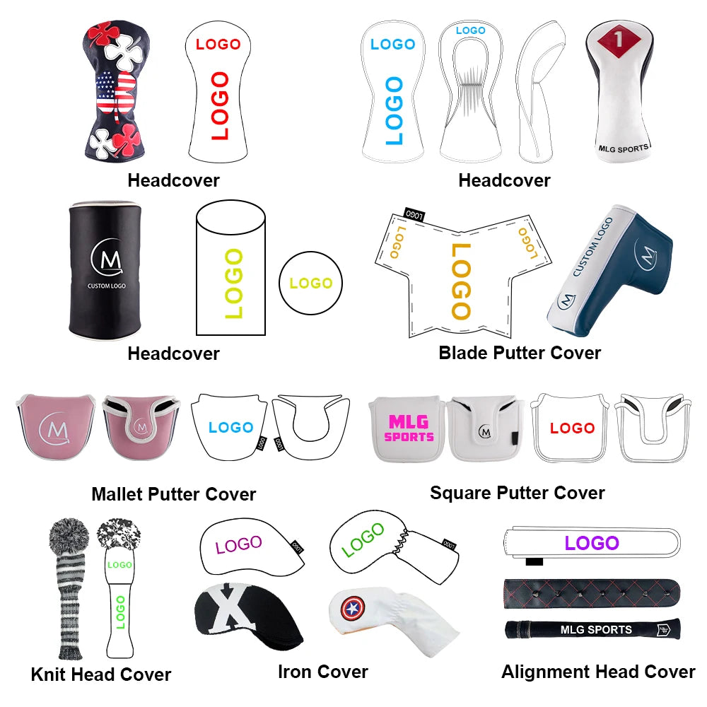 Professional Factory's High Quality Golf Headcover Waterproof with Embroidery Logo