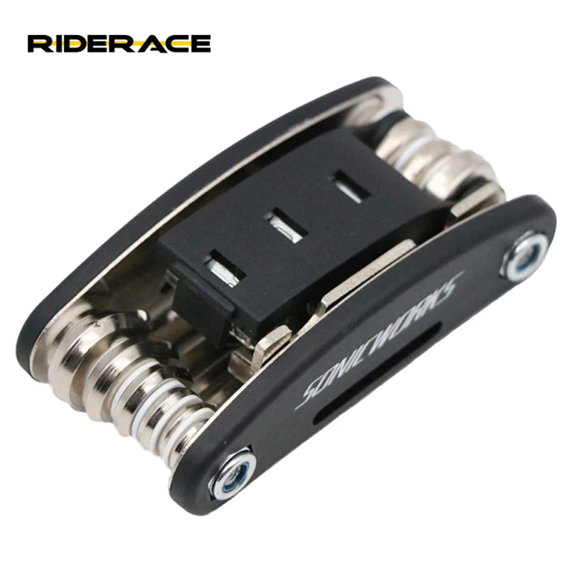 RIDERACE 15 in 1 Bicycle Repair Tool Sets Wrench Allen Key Multi Bike Tool Portable Hex Spoke Screwdriver Cycling Maintain Tools