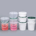 12oz 25oz Takeaway Juice Fruit Milk Boba Tea Plastic PP Buckets with Handle Lid