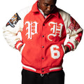 Custom 100% Wool Letterman College Varsity Jacket Men Chenille Embroidery Baseball Bomber Jacket Windproof Feature Button