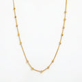 Fenny 18K Gold Plated Tarnish Free Fashion Versatile Simple Beads Pave Lucky Chain Necklace Stainless Steel Jewelry Wholesale