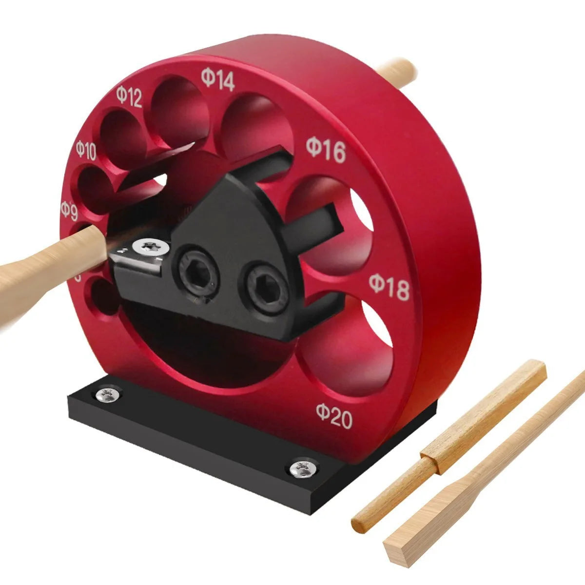 Woodworking 8-Holes Adjustable Dowel Maker Jig or Carbide Blades Woodworking Electric Drill Milling Dowel Round Rod
