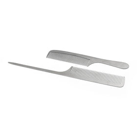 Creative Gift Fine Tooth Metal Hair Comb Braiding Rat Tail Comb With Custom LOGO