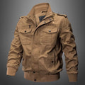 New Men's Spring and Autumn Outdoor Jacket 100% Cotton Canvas Durable and All-Match Loose Casual Work Top with Plus Size