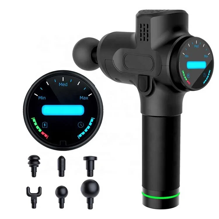 002Plus Deep Muscle Massage Gun with Free Variable Speeds Touch Screen Power Vibration for Body Application