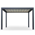 Factory Customizable Retractable Waterproof Roof Shutter Adjustable Aluminum Electric Terrace Pergola Gazebo Powder Coated
